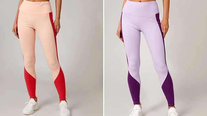 Womens High Waist Active Colorblock Legging