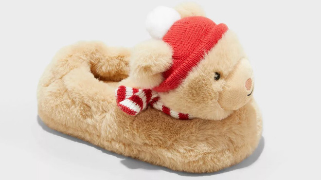 Wondershop Toddlers Toddler Holiday Teddy Bear Character Slipper