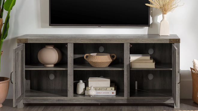 Woven Paths Modern Farmhouse TV Stand