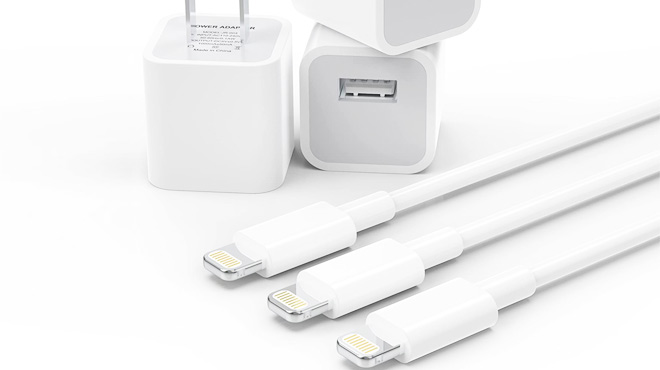 iPhone Charger 3 Pack Cable with Adapter