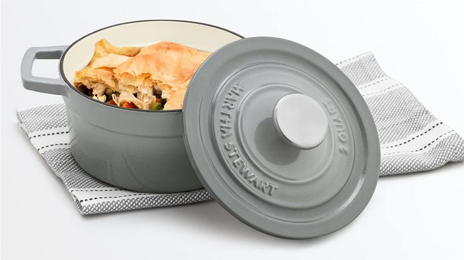 martha stewart dutch oven in grey color