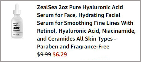 ZealSea Pure Hyaluronic Acid Serum