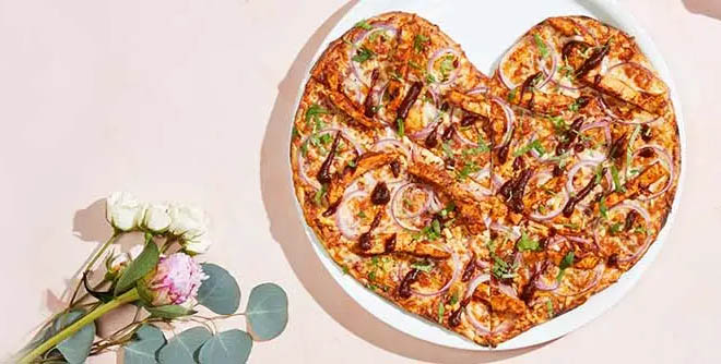 California Pizza Kitchens Heart Shaped Pizza