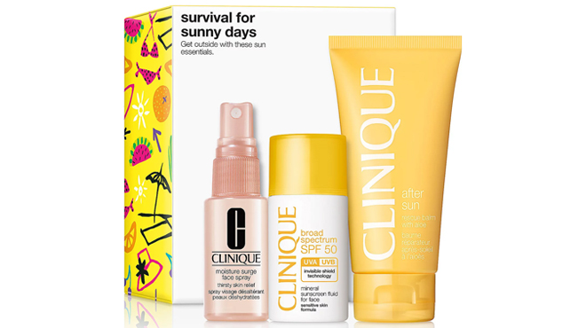 Clinique 3 Piece Survival For Sunny Days Set