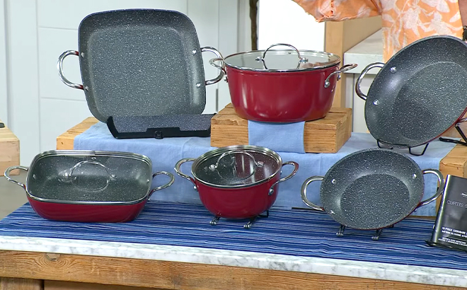 Curtis Stone 10-piece Dura-Pan Stacking Cookware Set