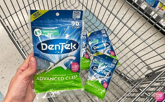 DenTek Triple Clean Advanced Clean Floss Picks Mouthwash Blast