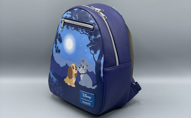 Disney Loungefly Lady And The Tramp Moonlight Stroll Mini Backpack