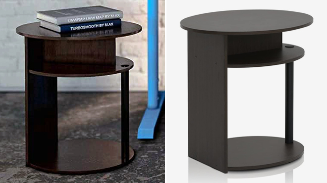 Furinno Oval End Table