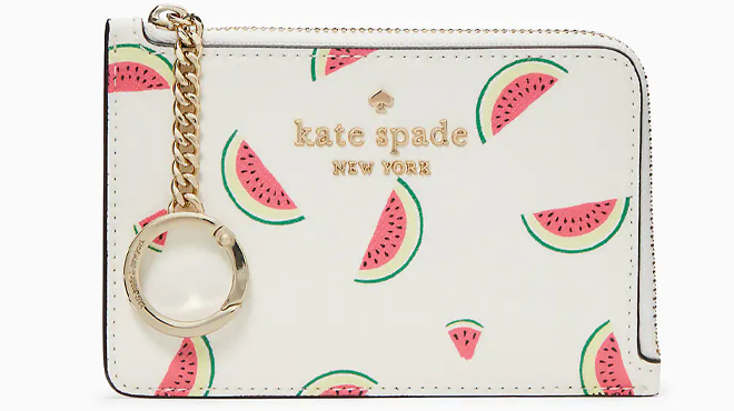 Kate Spade Staci Watermelon Party Medium L zip Card Holder