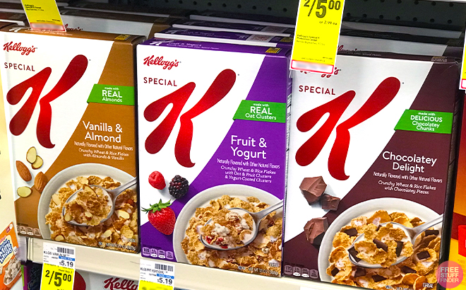 Kelloggs Special K Cereals on shelf