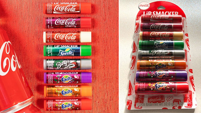 Lip Smacker Coca Cola Flavored Lip Balm 8 Count Set