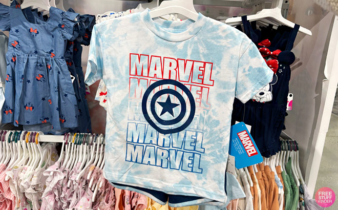 Marvel Toddler Boys Captain America Top and Shorts Set