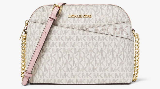 Michael Kors Jet Set Travel Logo Dome Crossbody Bag