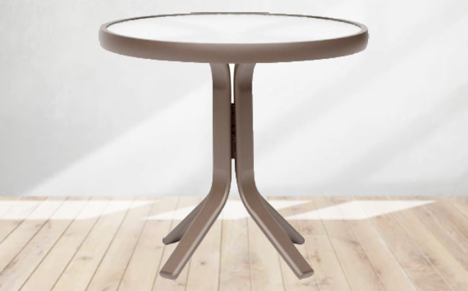 Oasis Outdoor Aluminum 20 Inch Round End Table