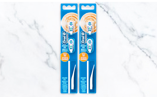 Oral B Complete Deep Clean Battery Powered Toothbrush Replacement Brush Heads 4 Count