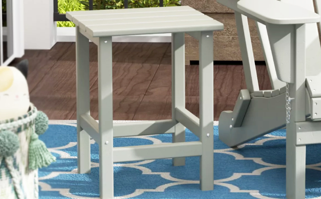 Outdoor Patio Poly Adirondack Side Table