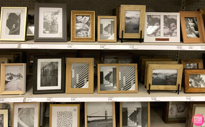 Picture Frames Displayed on Shelves at Target