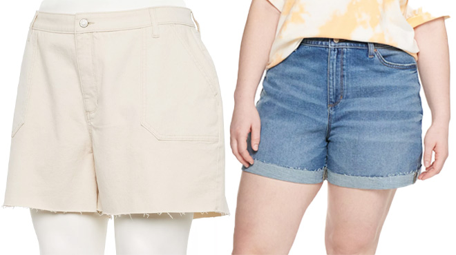 Plus Size Sonoma Goods For Life High Waist Denim Shorts