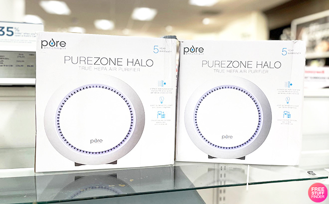 PureZone Halo True HEPA Air Purifier in White Color