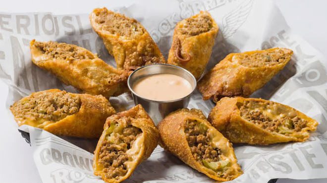 Rock Brews Cheeseburger Rolls