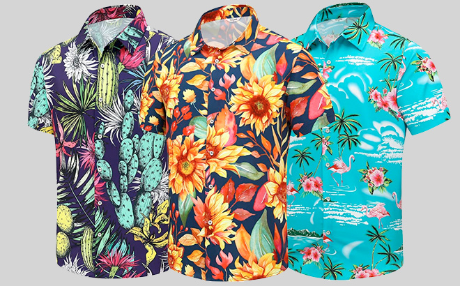 Simmashah Mens Hawaiian Shirts