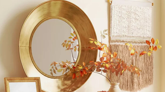 Threshold Decorative Wall Mirror in Gold