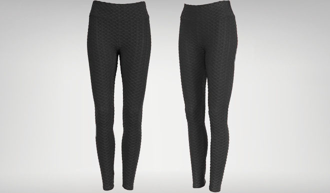 True Rock Womens Dulce HoneyComb Leggings Black Color