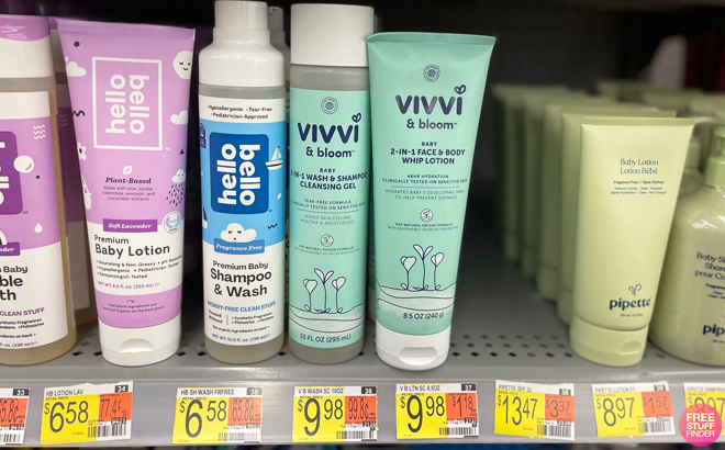 Vivvi Bloom Gentle 2 in 1 Baby Face Body Lotion on the Shelf