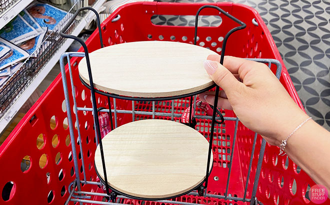 A hand Holding a Mini Cart at Target