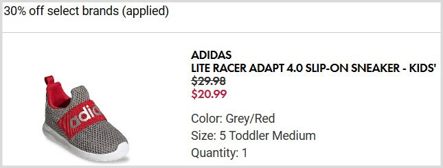 Adidas Kids Shoes Checkout