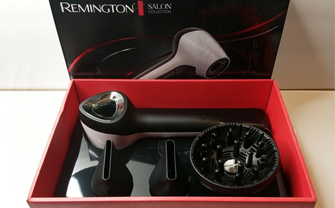 An Opened box of Remington Ceramic Hair Dryer