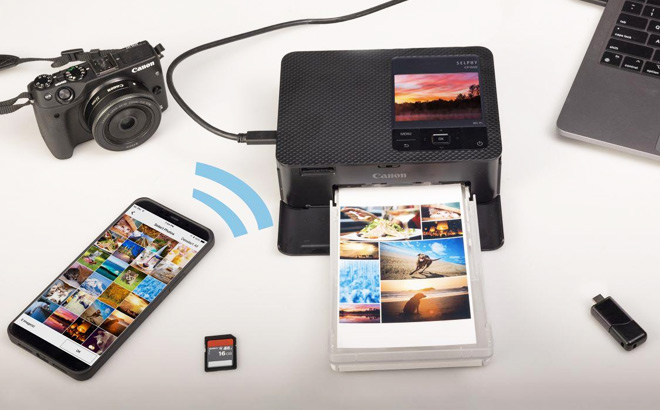 Canon Photo Printer with Ink & Photo Paper