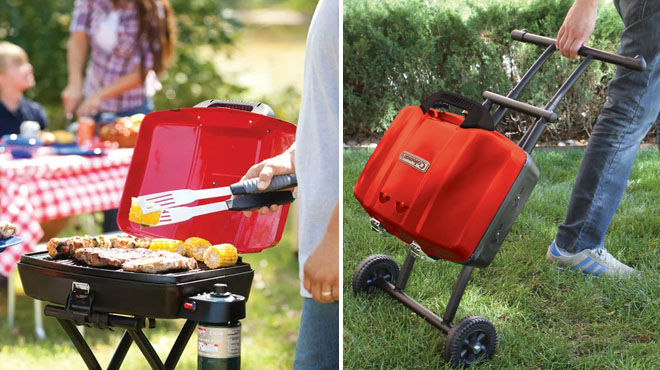 Coleman Portable Sportster 1 Burner Propane Grill with 11 000 BTUs Red Color