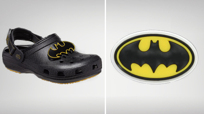 Crocs Batman Adjustable Clogs and Batman Shield Jibbitz