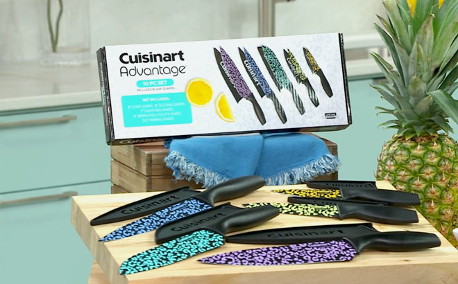 Cuisinart 10-piece Multicolored Animal Print Knife Set