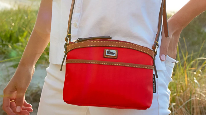 Dooney Bourke Wayfarer Domed Crossbody in Red Color