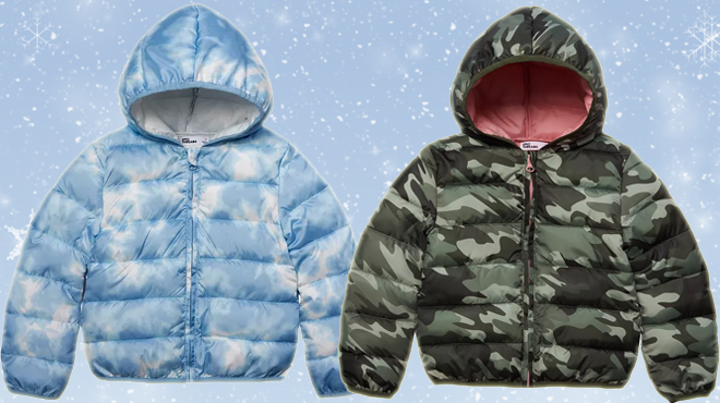 Epic Threads Little Girls Packable Jacket on the left and Epic Threads Little Girls Packable Jacket on the right