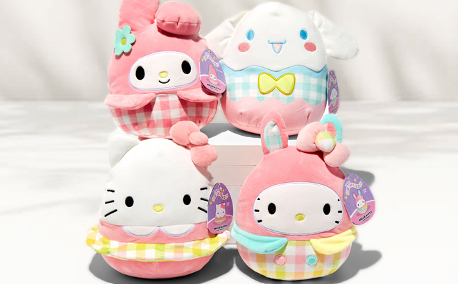 Four Hello Kitty and Friends Squishmallows