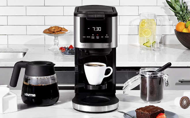 Gourmia Coffee Maker on a Marble Table