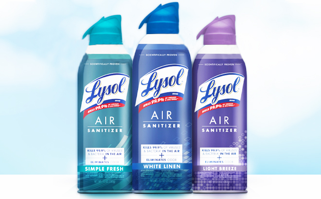 Lysol Air Sanitizer in different scent