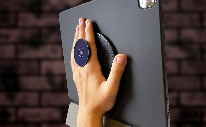 Man Using His G Hold Tablet Holder