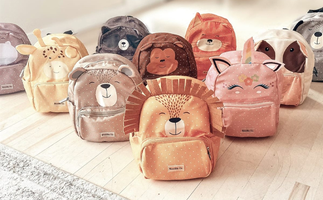 Mini Kids Backpacks on the Floor