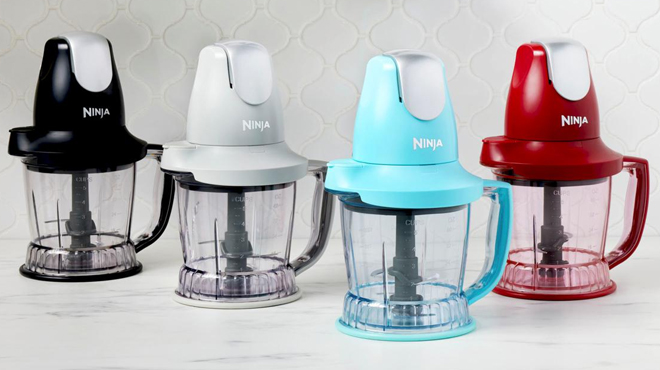 Ninja Storm Food and Drink Makers in Different Colors on a Countertop