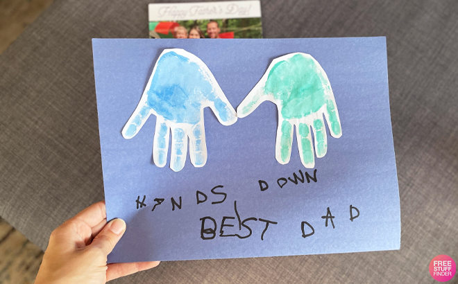 Person Holding Fathers Day Printable