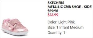 Skechers Checkout Screen