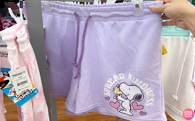 Snoopy Spread Kindness Shorts at Walmart