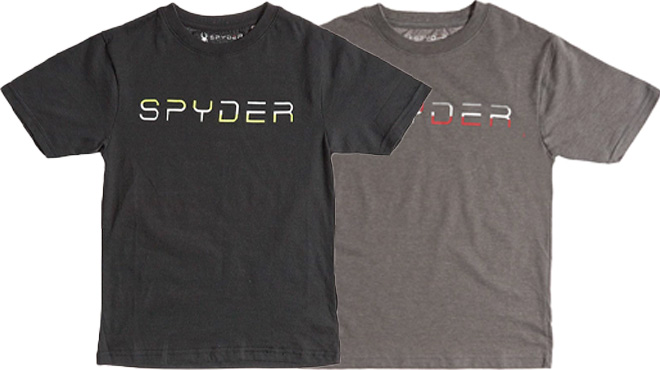 Spyder Boys Stripe Wordmark Tee