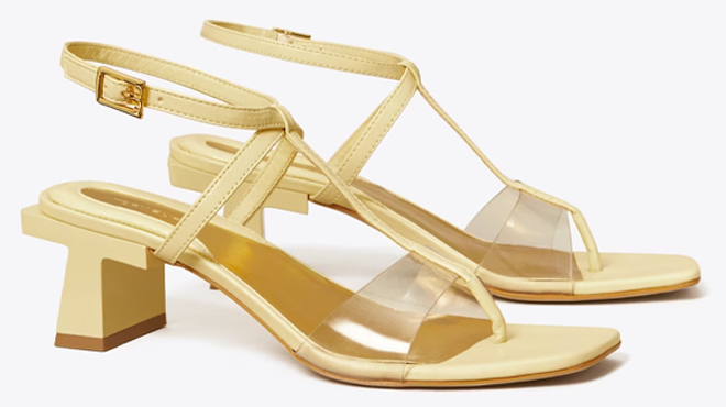 Tory Burch Block T Heel Strappy Sandal