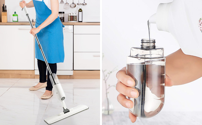 True & Tidy Spray Mop with Refillable Water Bottle