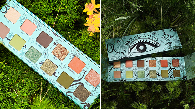 Urban Decay Wild Greens Eyeshadow Palette from Different Angles